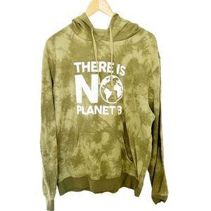 The Eco‎ Closet Green Tie-dye Kangaroo Pocket Hoodie Sweater